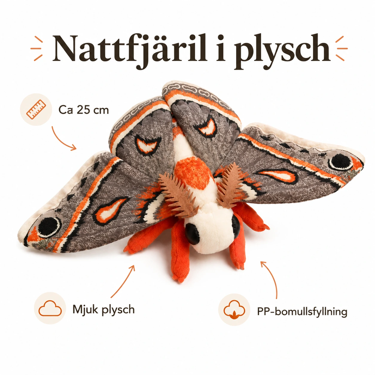 Nattfjäril i Plysch – Mjukt Gosedjur med Vingar