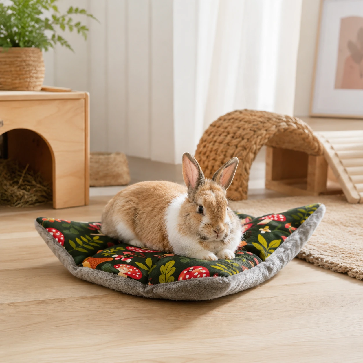 Petausmatto pieneläimille käännettävällä designilla