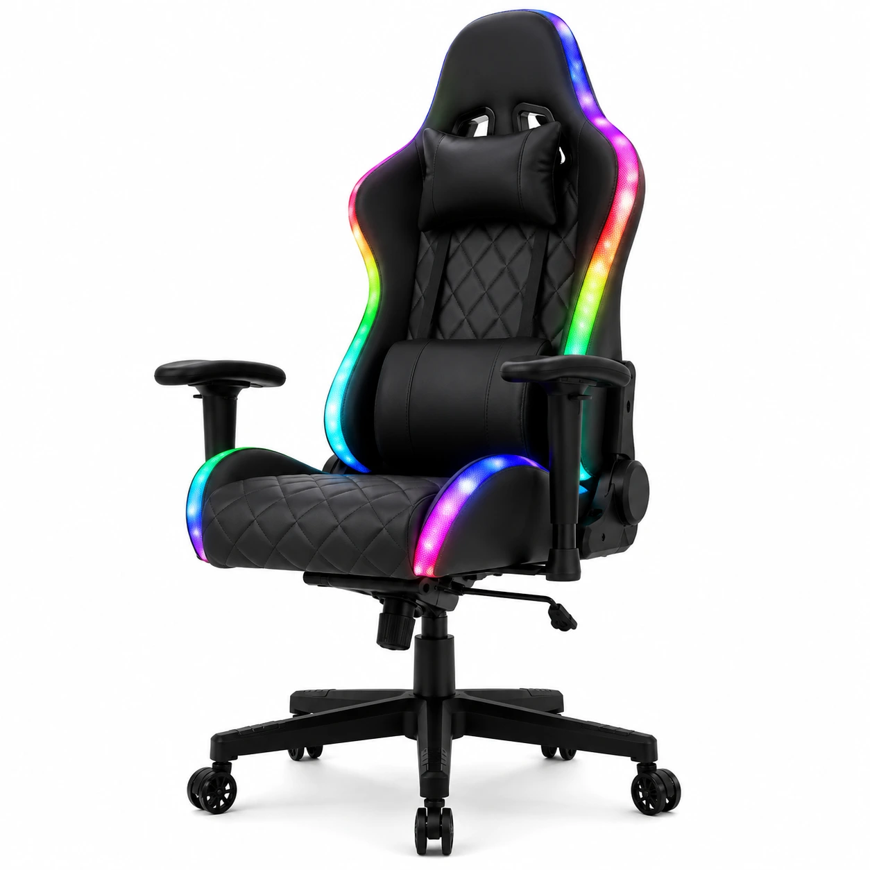 Gamingstol med RGB LED och Massagefunktion