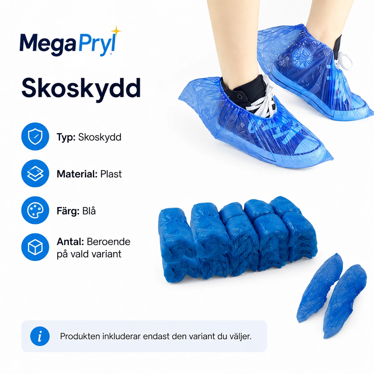 Skoskydd i plast för inomhusbruk och smutsiga skor