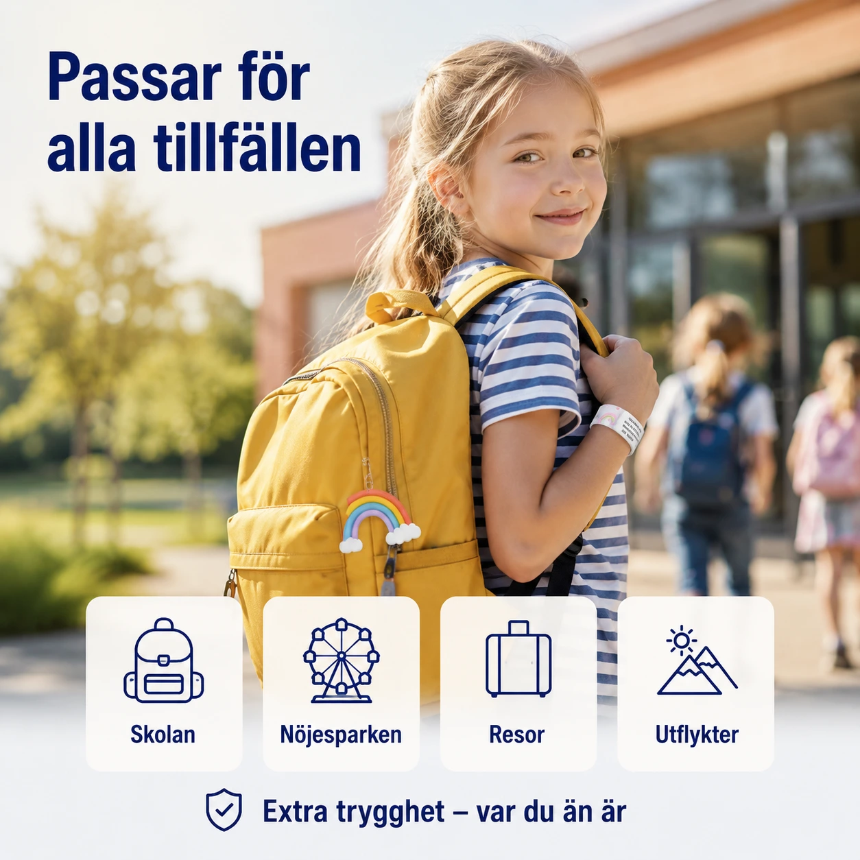 Barnarmband med ID-platta – Personlig Text