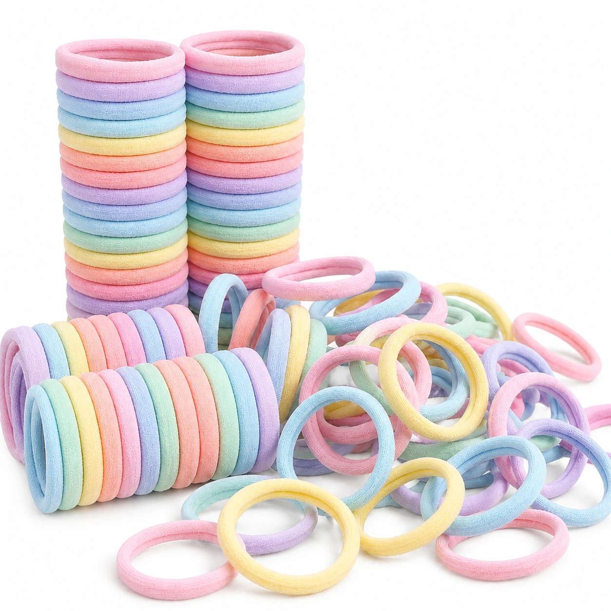 Hårband 100 eller 200-pack – Mjuka Elastiska Hårsnoddar