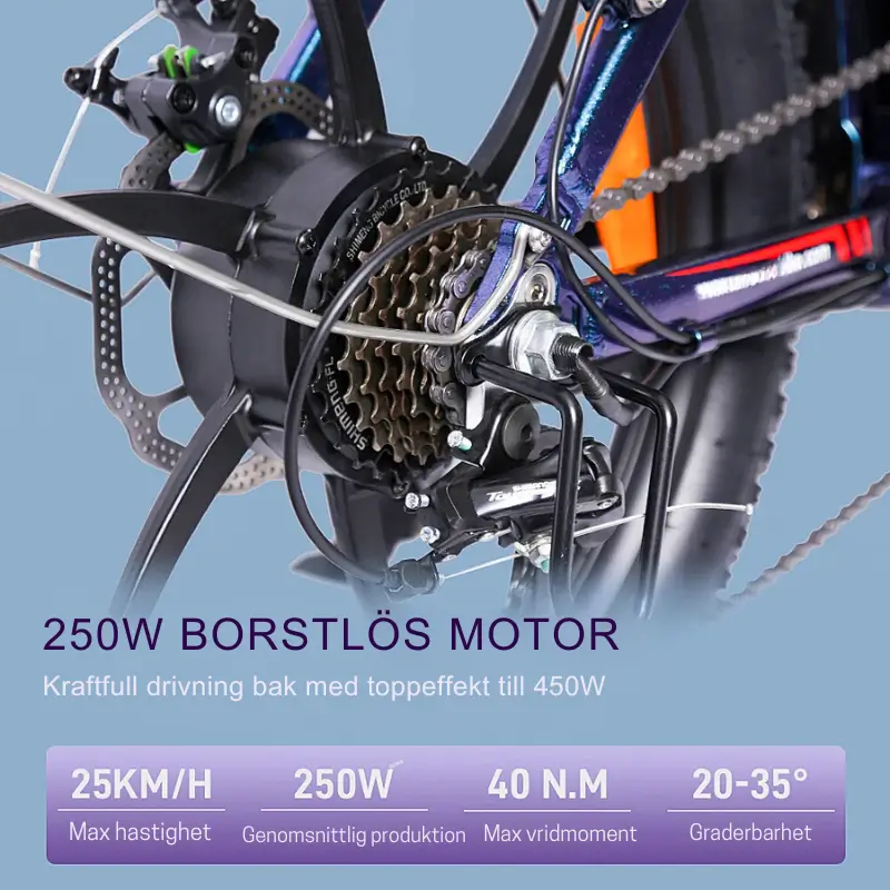 Elcykel Fällbar 36V 250W 6