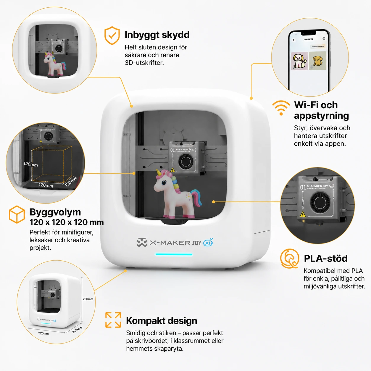 3D-skrivare för barn med app och inbyggt skydd