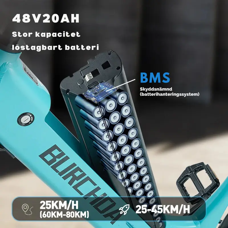 Elcykel 1000W - 26 Tum Stadscykel 4