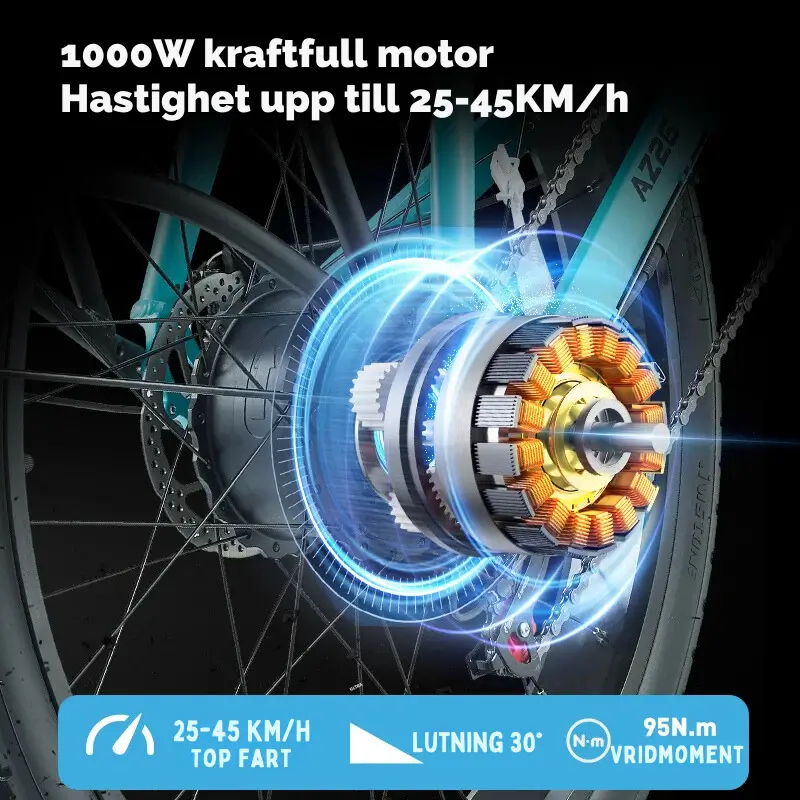 Elcykel 1000W - 26 Tum Stadscykel 3