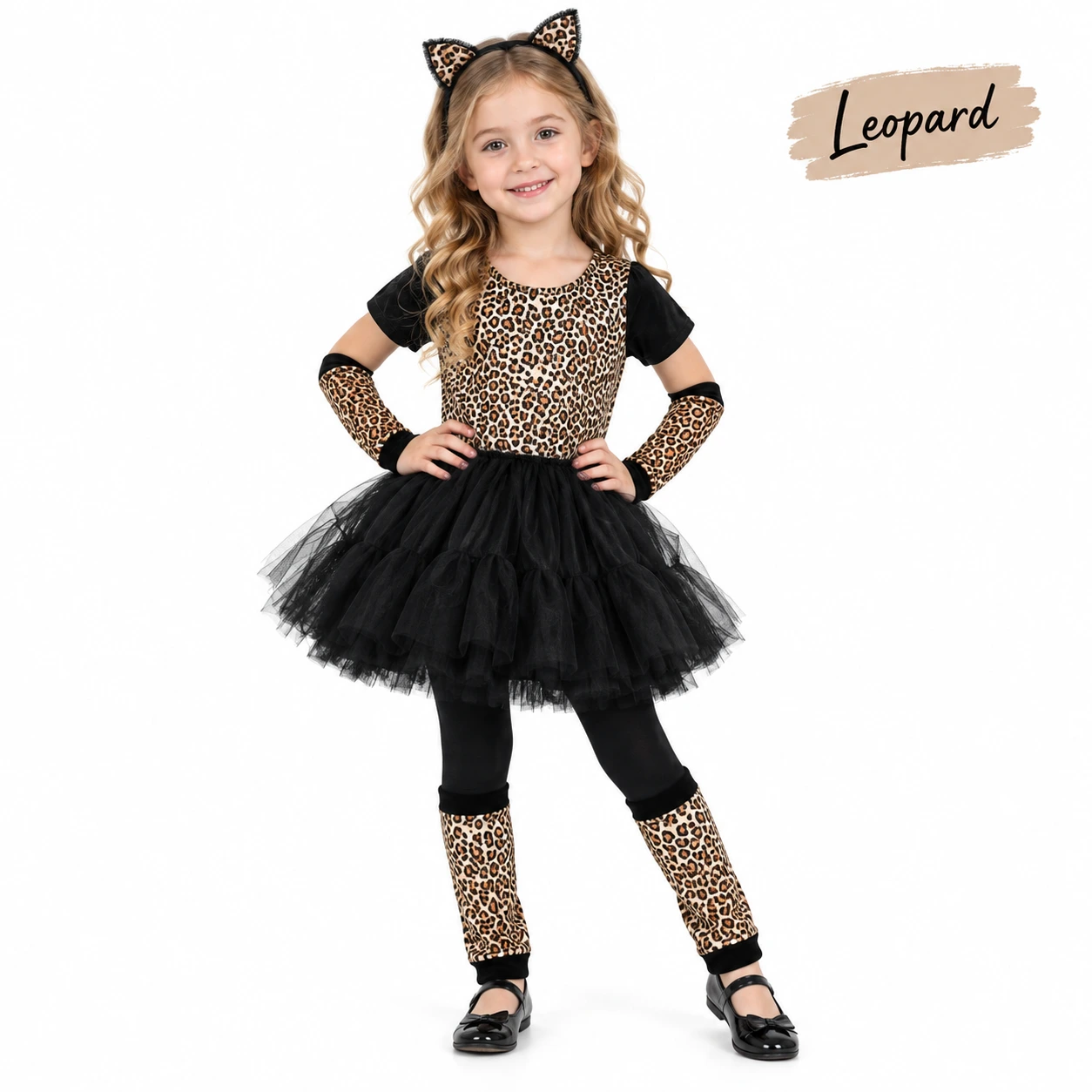 Leopardmönstrad kattdräkt