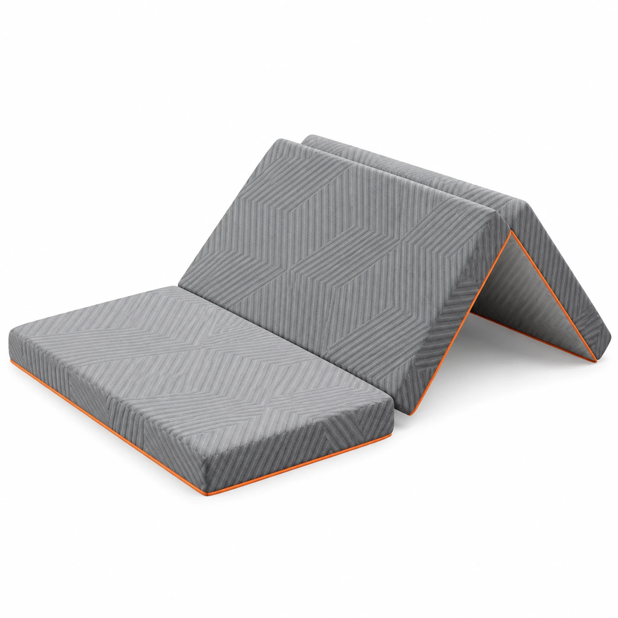 Vikbar madrass i gel memory foam för gästsäng och camping