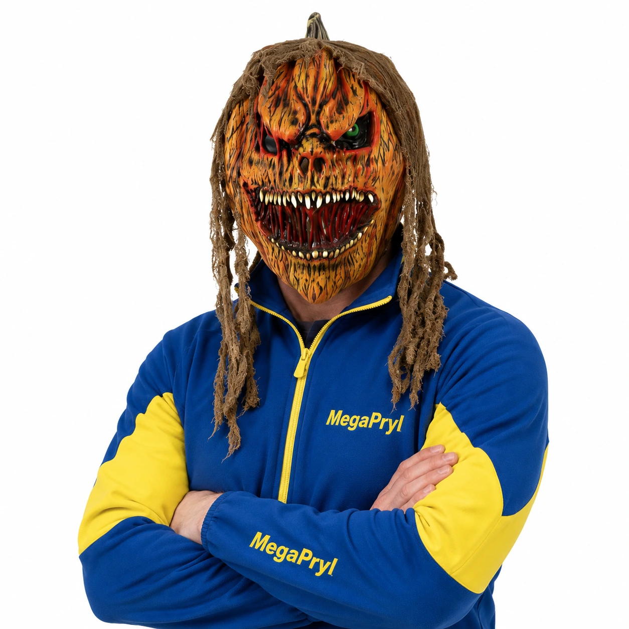 Pumpamask för halloween och cosplay i latex