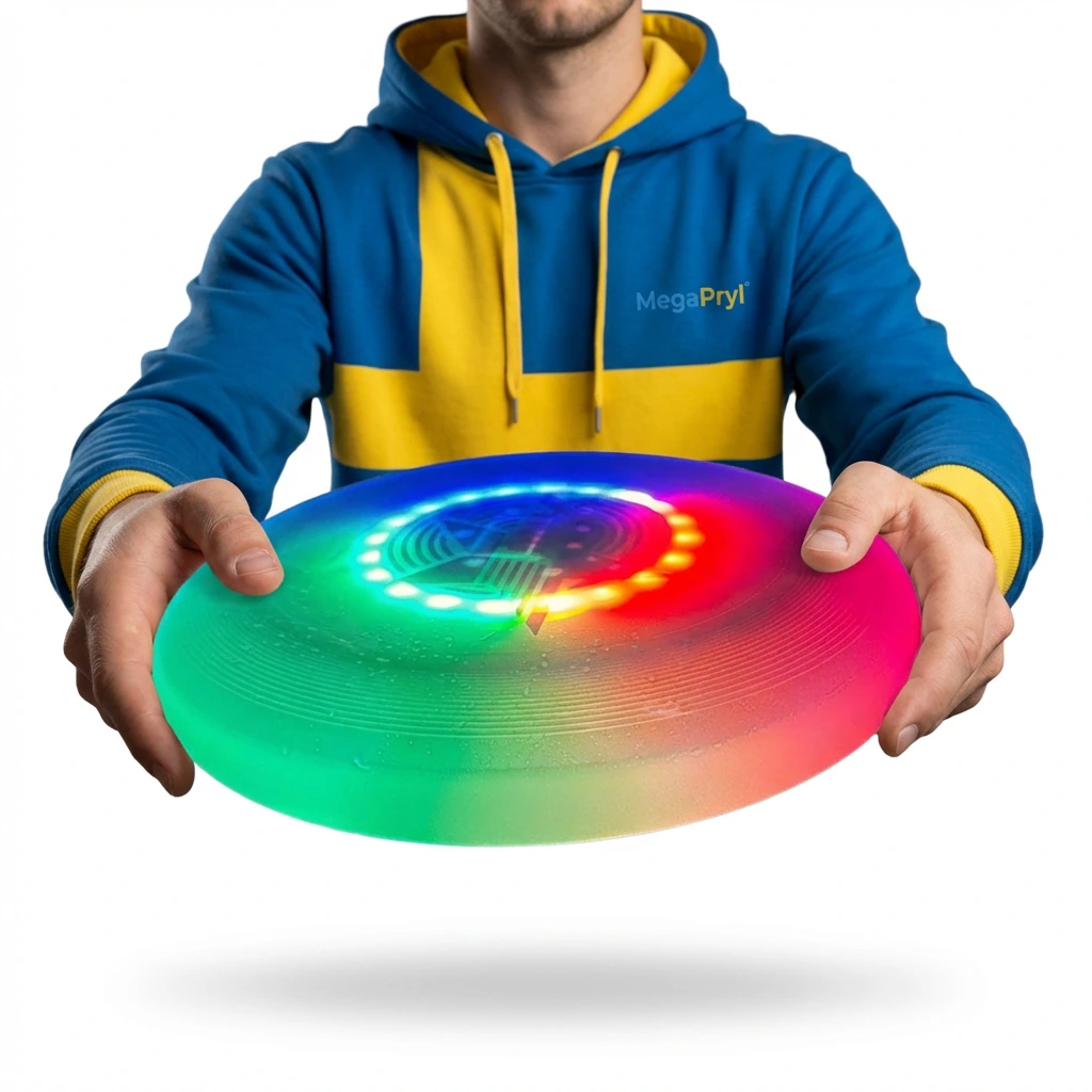 Frisbee – LED-belyst med dimring
