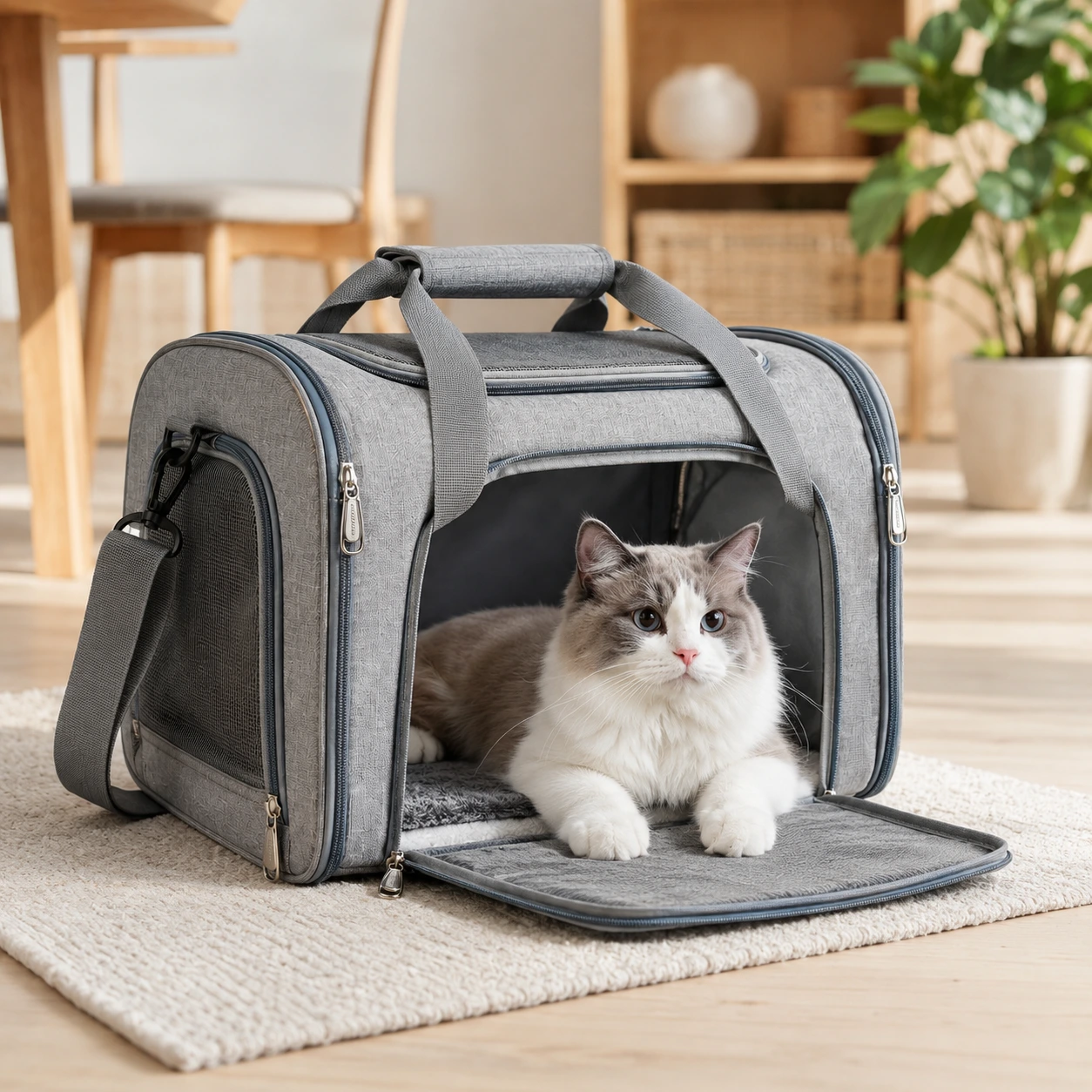 Djurtransportväska Hopfällbar för Katt och Hund
