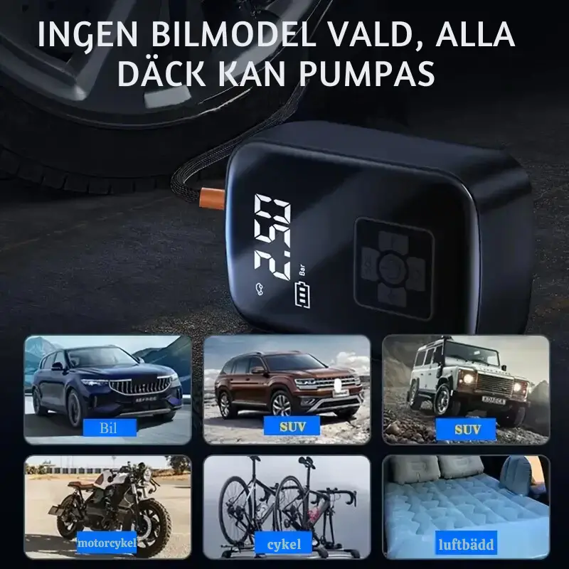 Luftkompressor Trådlös för Bil 4