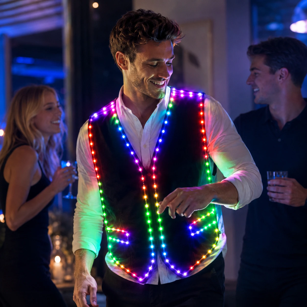 LED-väst för scen och fest i flera storlekar