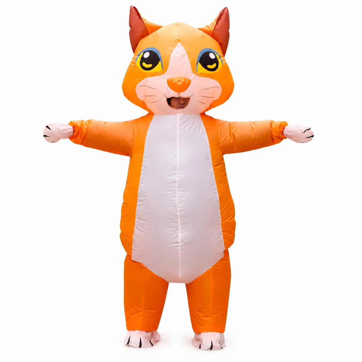 Kattdräkt Orange Uppblåsbar för Vuxna