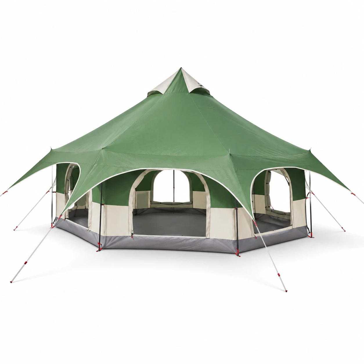 Campingpaviljong med bärväska och glasfiberstänger