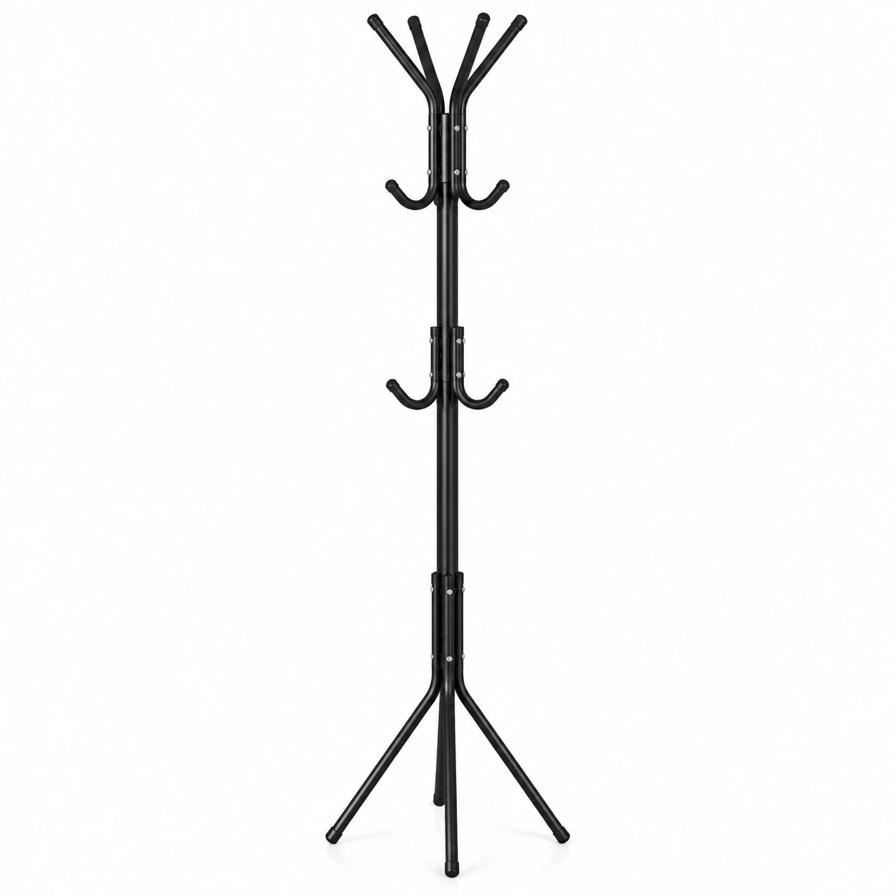 Fristående klädhängare för hall och kontor, svart 170 cm