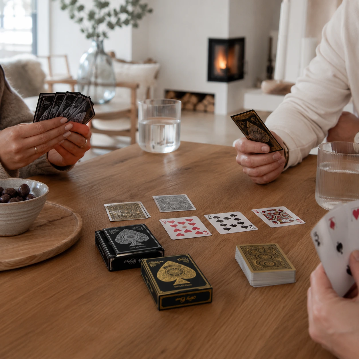 Plastspelkort för poker och kortspel, vattentåliga