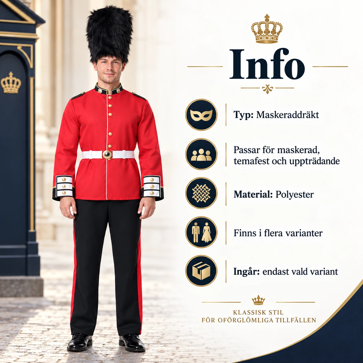 Aikuisten naamiaisasu yläosalla, alaosalla, hatulla ja vyöllä