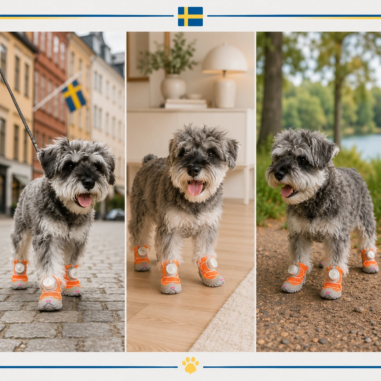 Hundskor med vridlås och mjuk sula