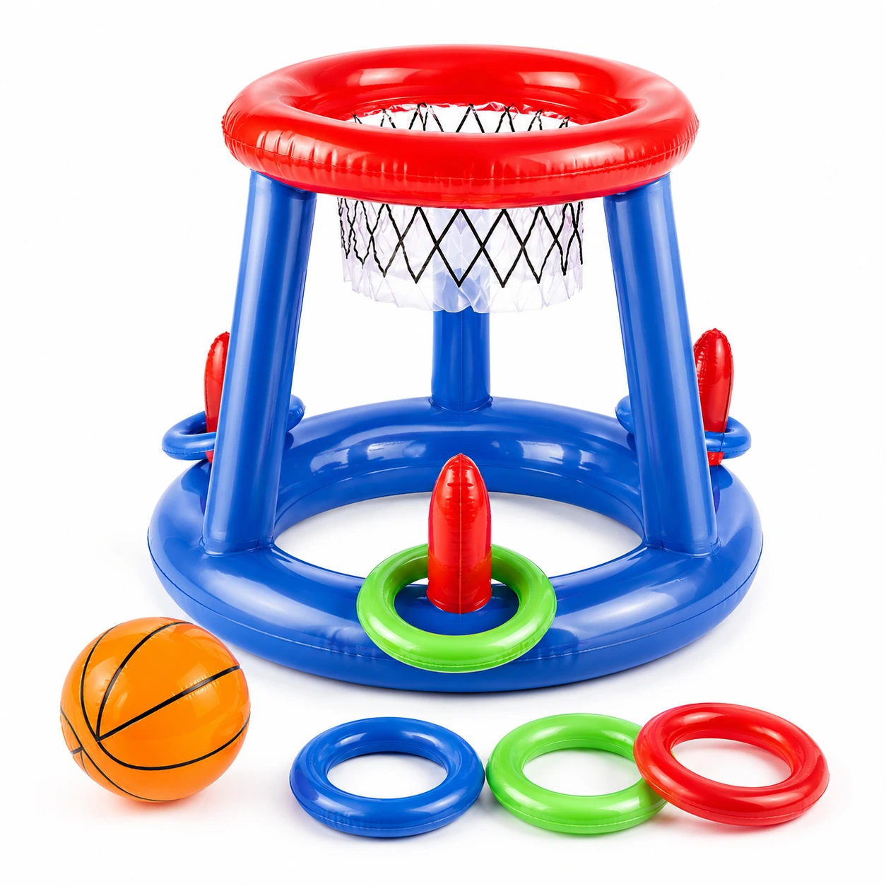 Uppblåsbar Basketkorg Ringkastning Set