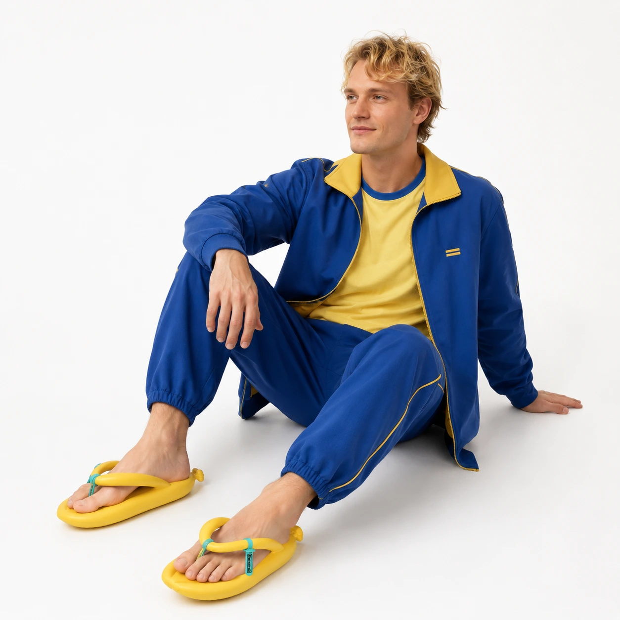 Flip Flops Bananformade med Plattformssula