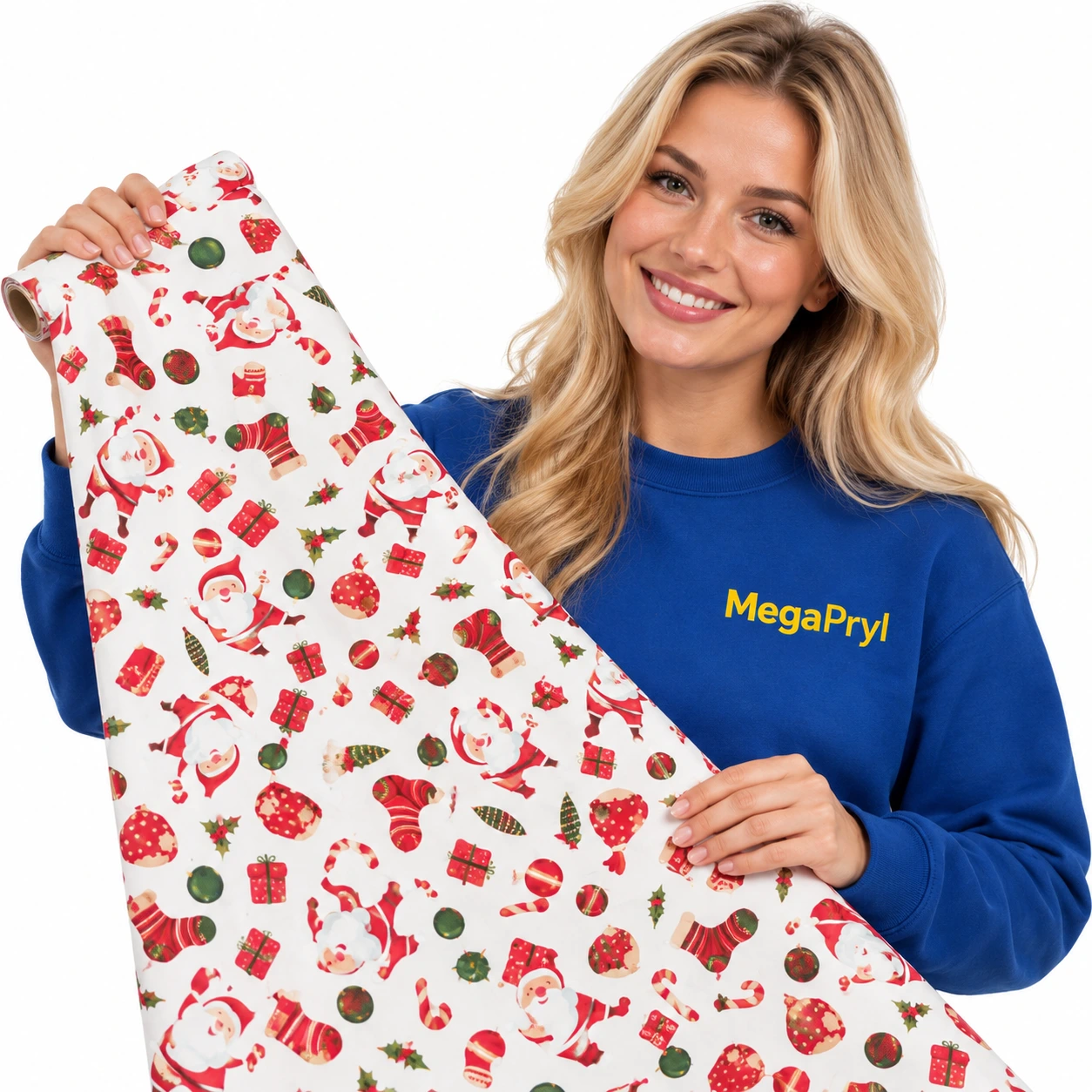 Presentpapper med julmotiv för julklappar, 20-pack