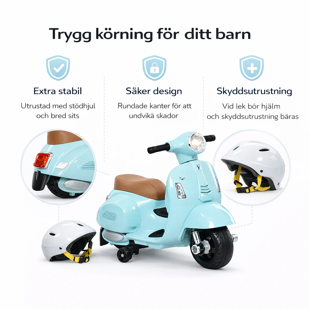 Elektrisk Barnmotorcykel – 6V, Ljud & Ljus