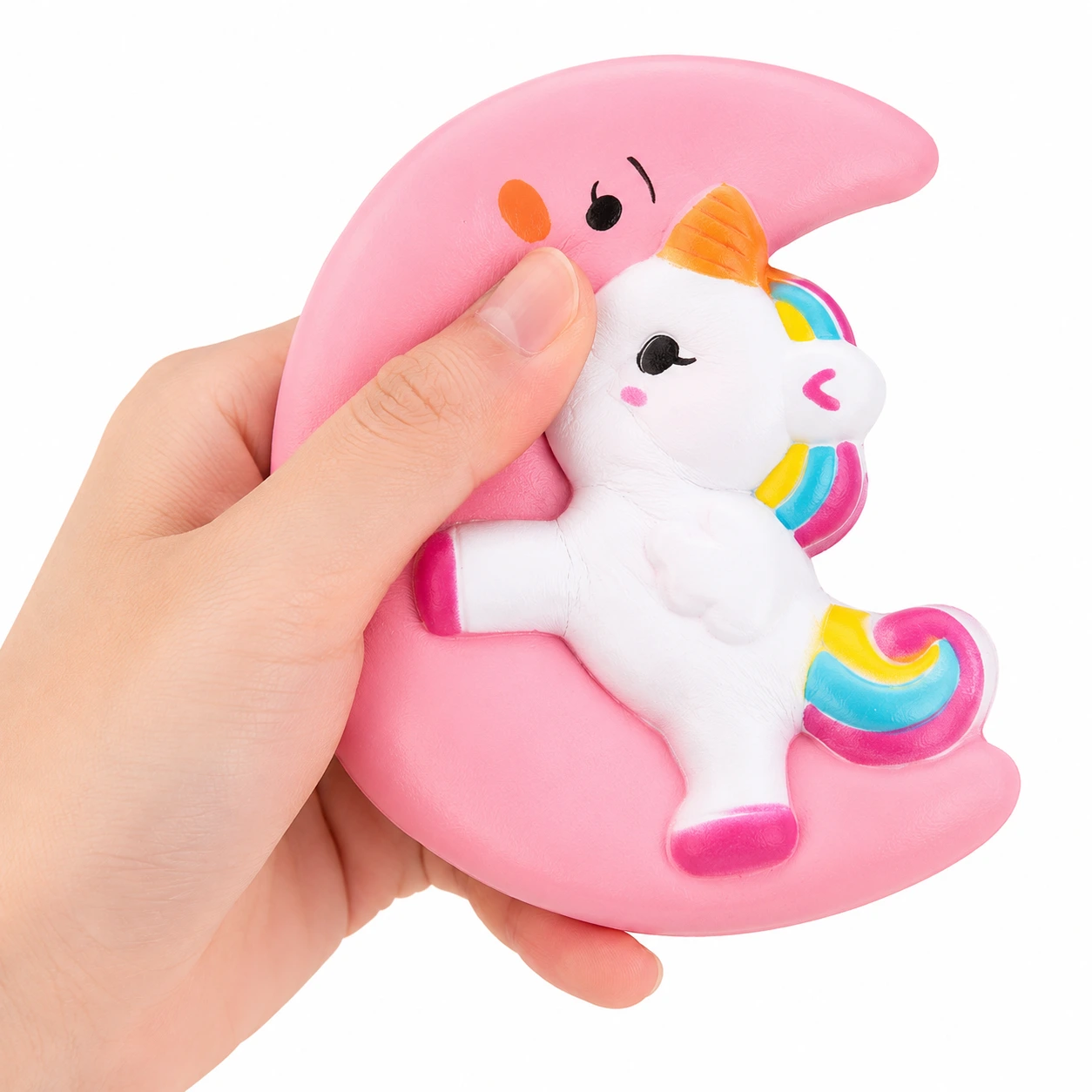 Enhörning Måne Squishy Pink