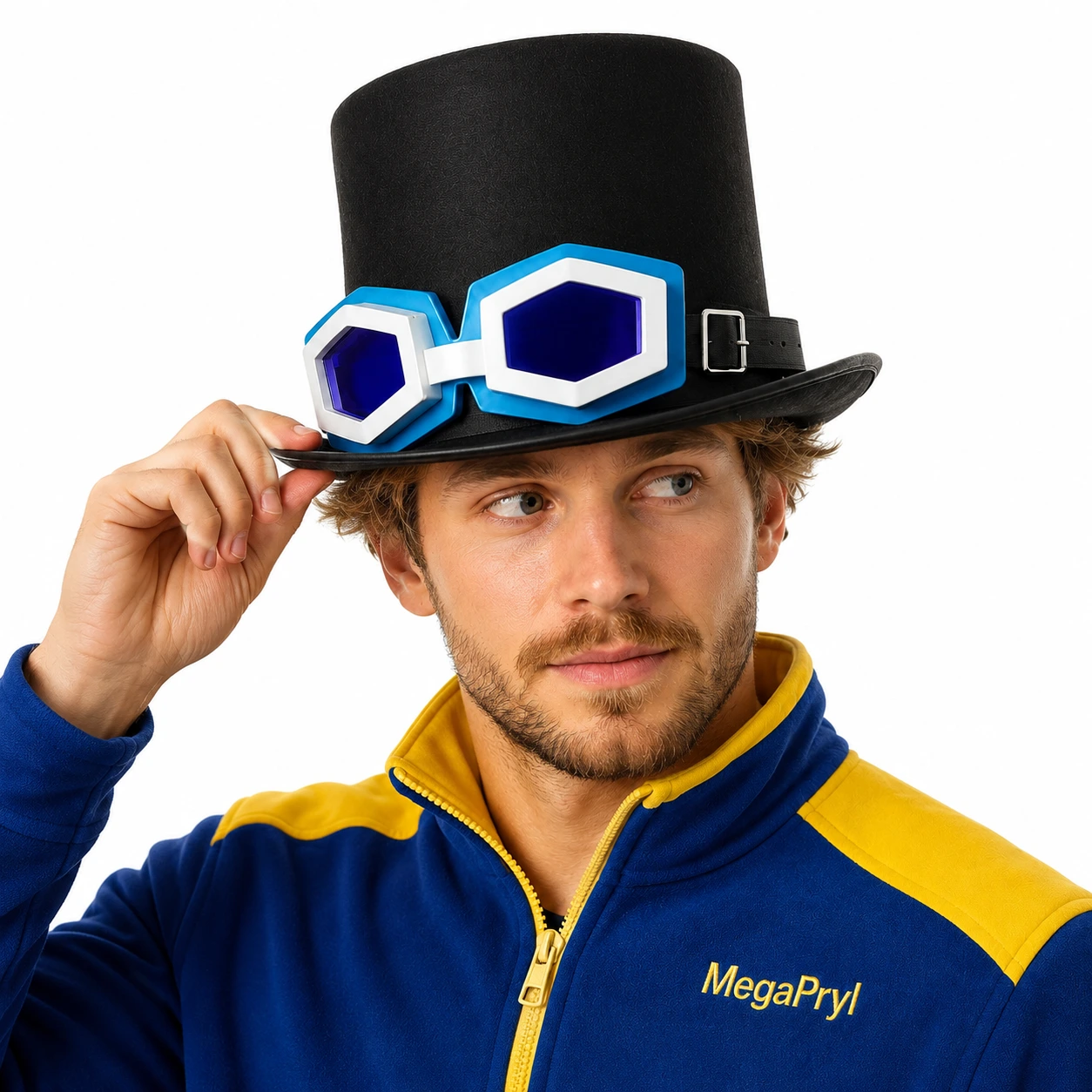 Cosplayhatt med glasögon för maskerad och halloween