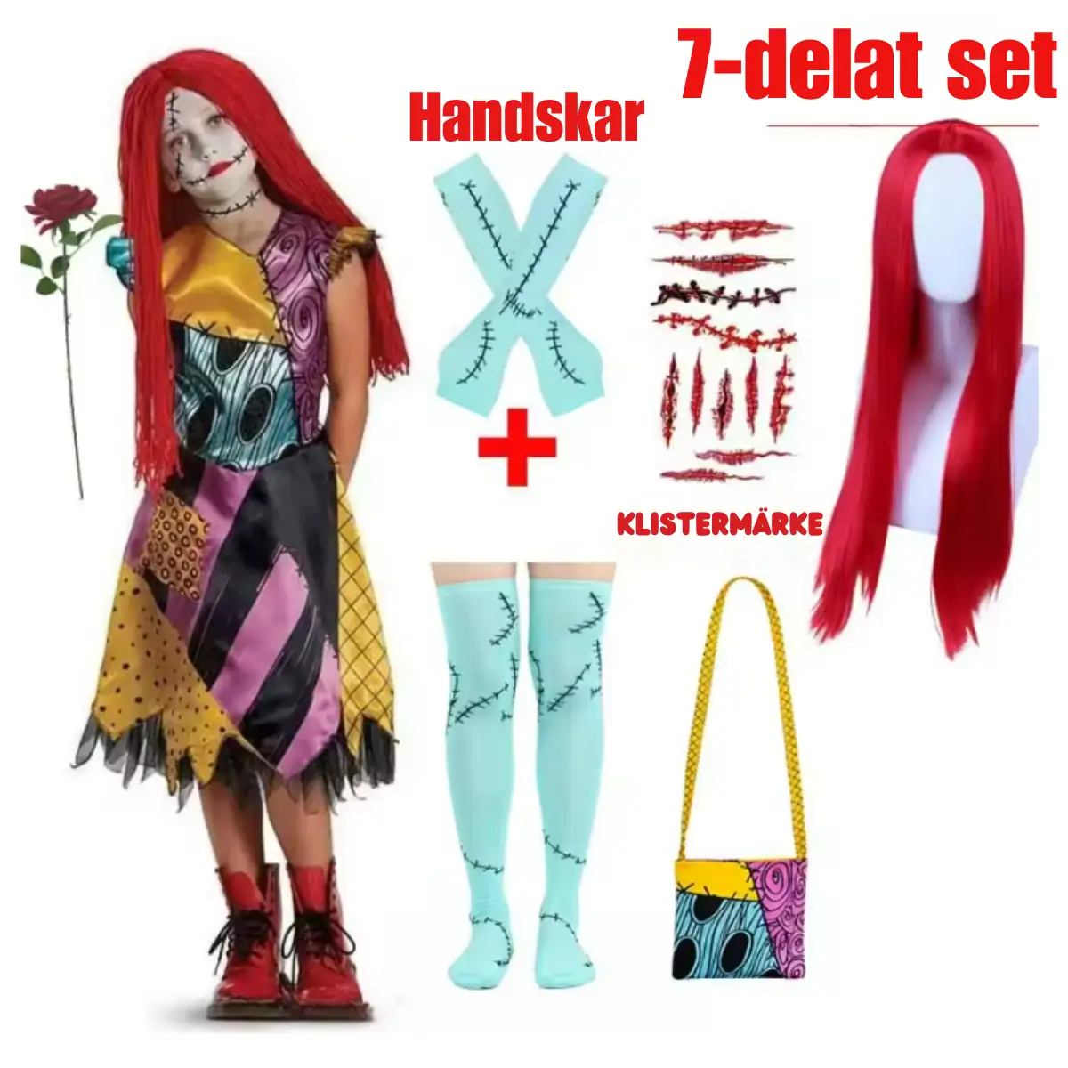 Halloween Barnkostym Zombie Klänning 5