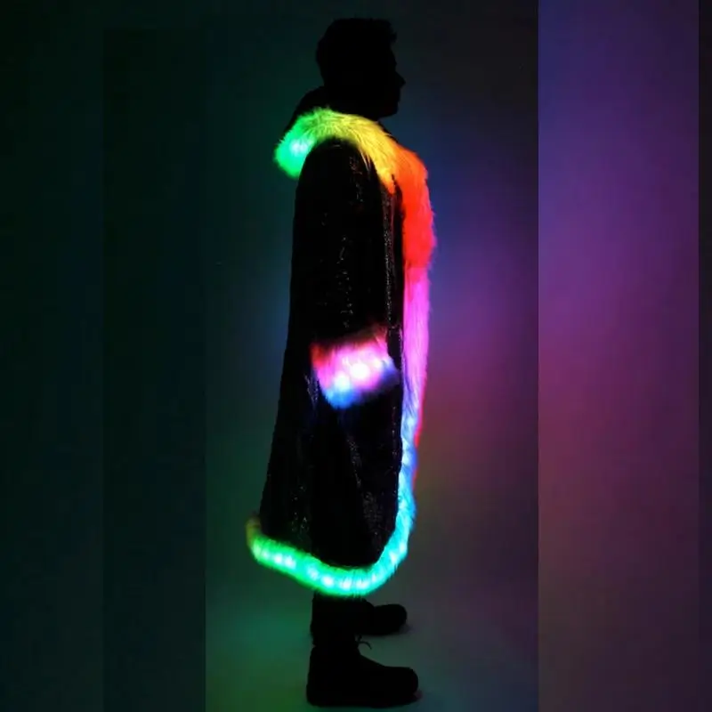 Pälskappa LED med Paljetter 4