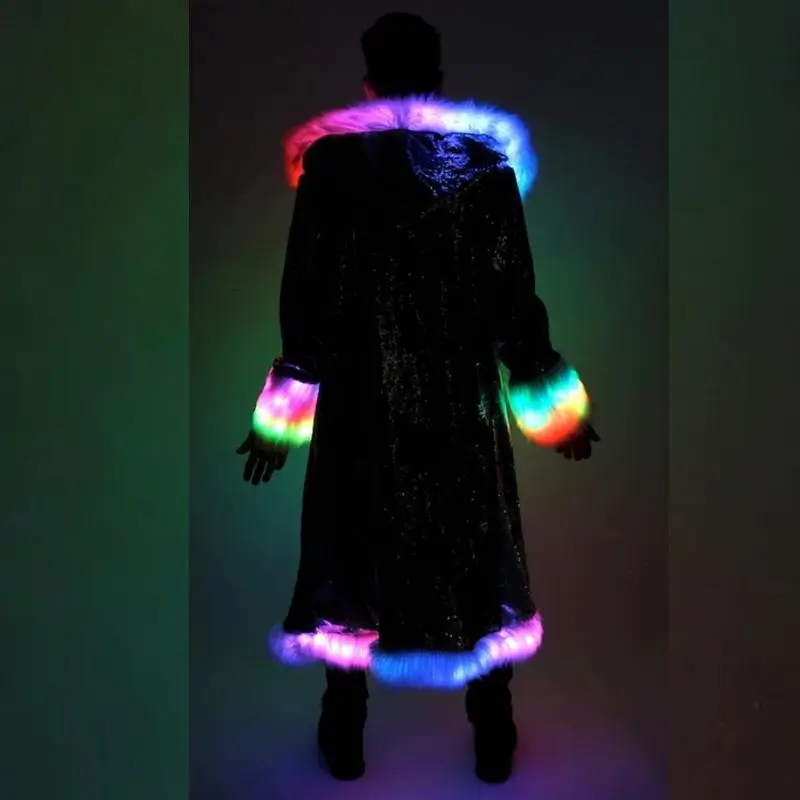 Pälskappa LED med Paljetter 3