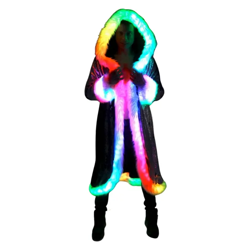 Pälskappa LED med Paljetter 7