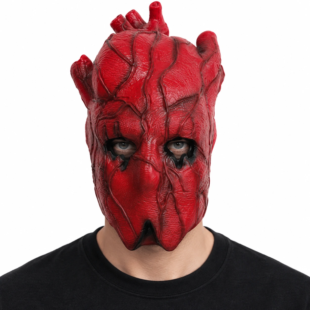 Hjertemaske i lateks for cosplay