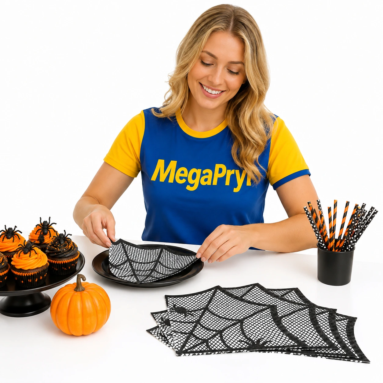 Servetter med spindelnät för halloween, 20-pack
