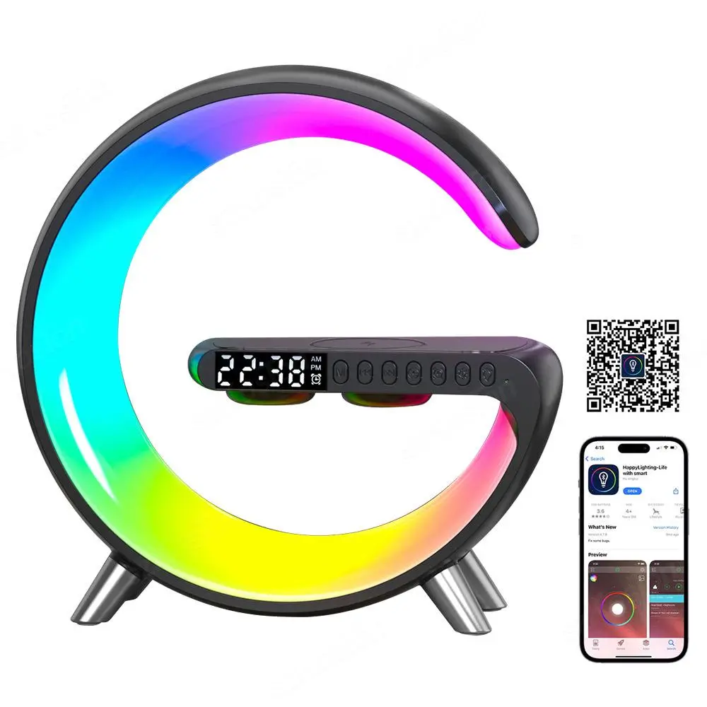 Trådlös Bordslampa med Högtalare