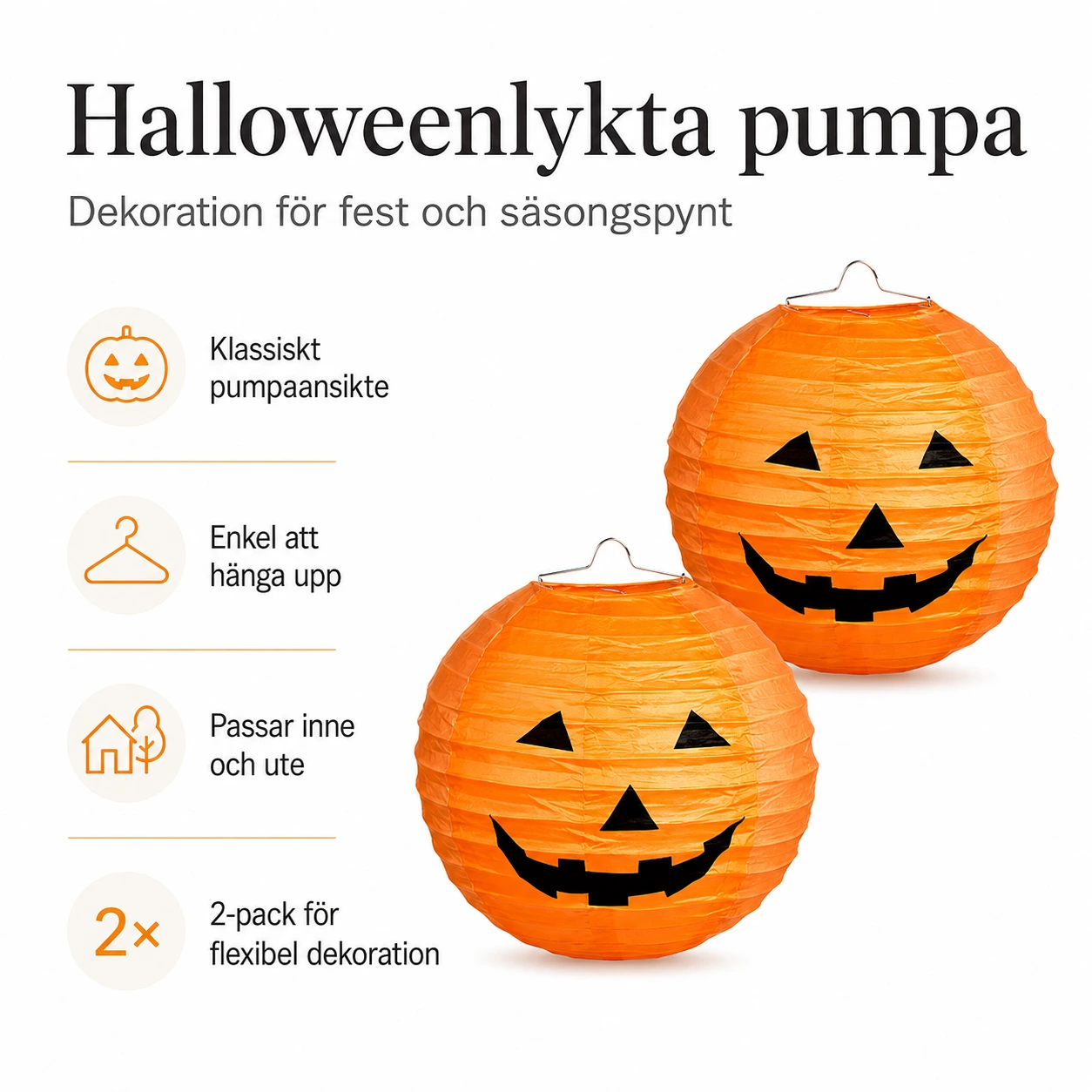 Halloweenlykta pumpa för dekoration