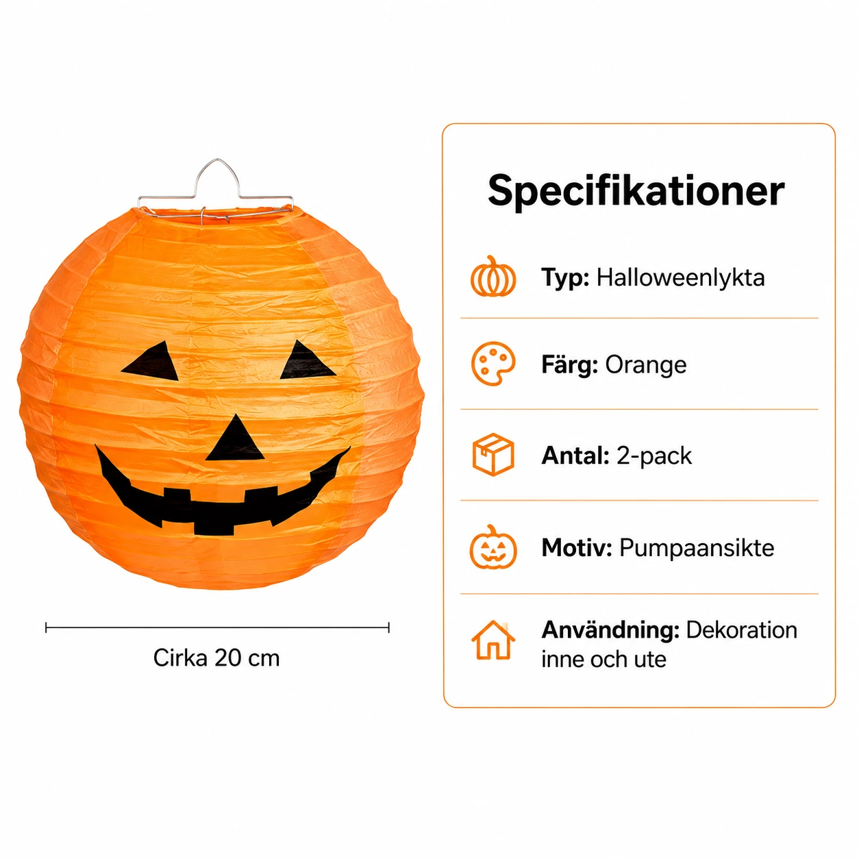 Halloweenlykta pumpa för dekoration