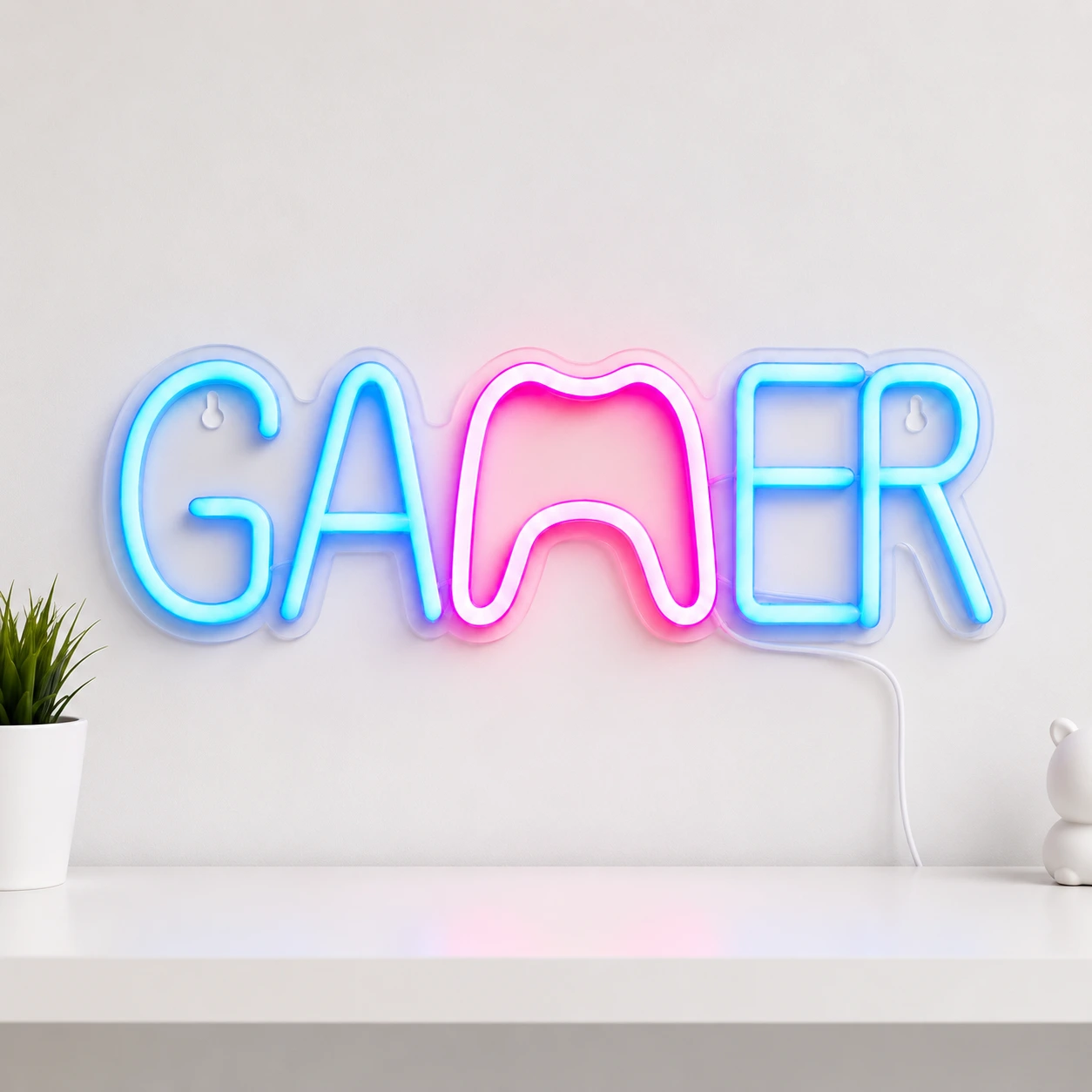 Gamer Neon Skylt – LED Neonlampa med USB