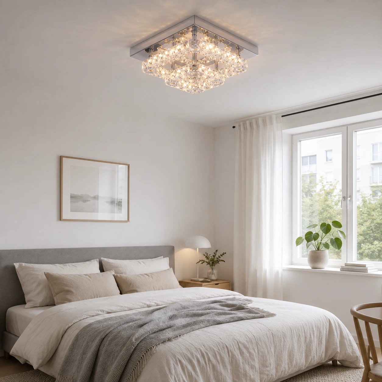 Kristallplafond LED för sovrum och vardagsrum 27 cm