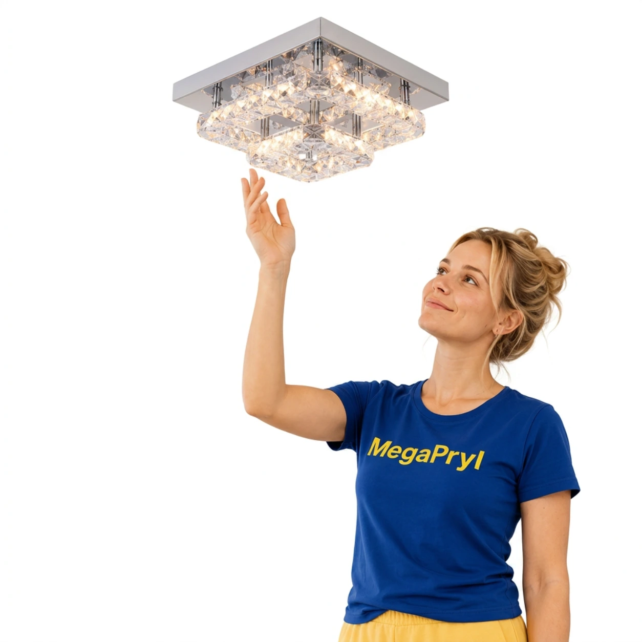 Kristallplafond LED för sovrum och vardagsrum 27 cm