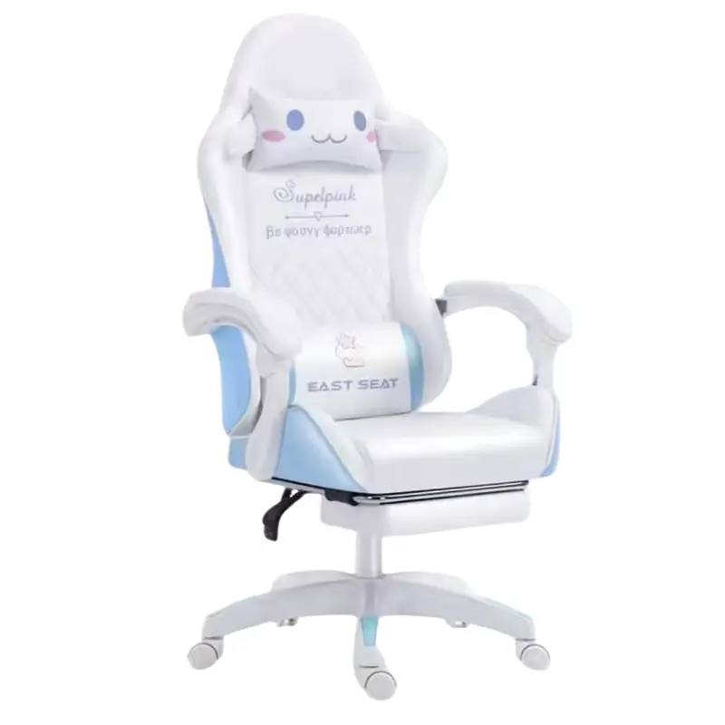 Gamingstol Rosa med Kattöron och Kattass Ländkudde 10