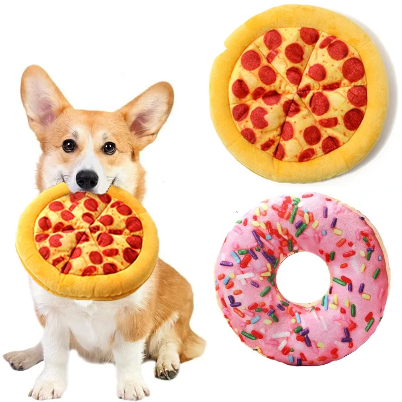 Hundleksak – Pizza och Donut
