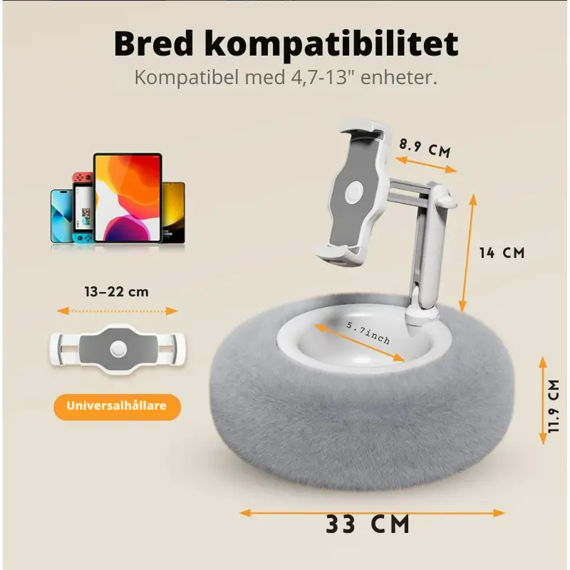 Mobil- och Surfplattehållare med Plyschkudde 4