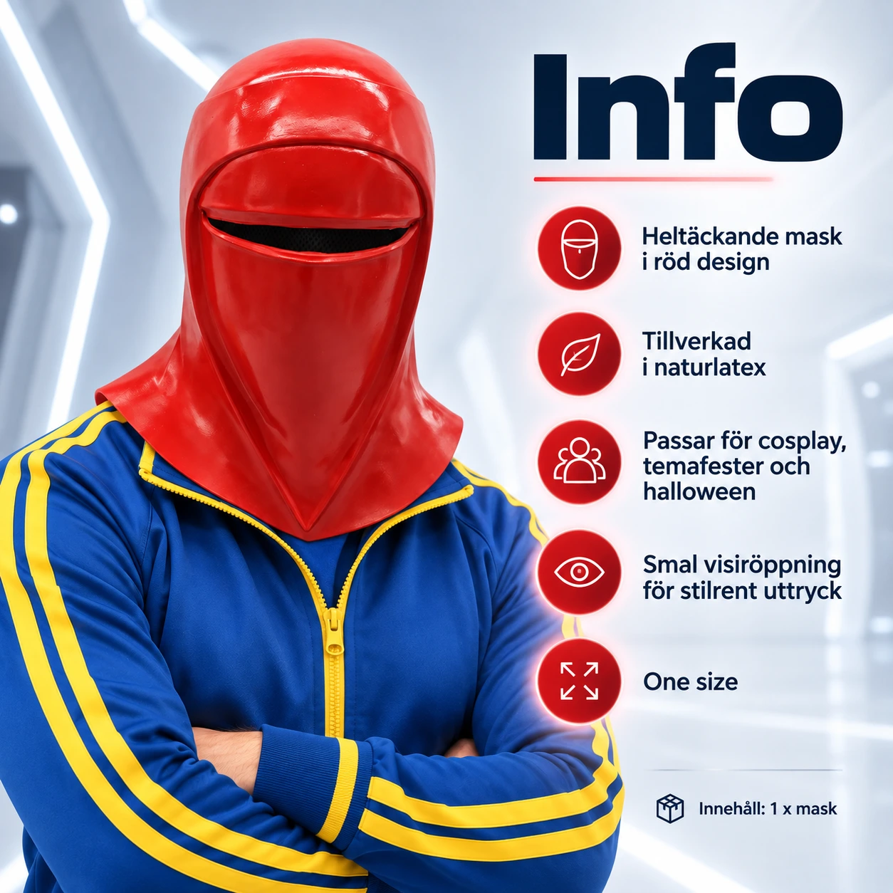 Röd Kunglig Gardist Hjälm i Latex