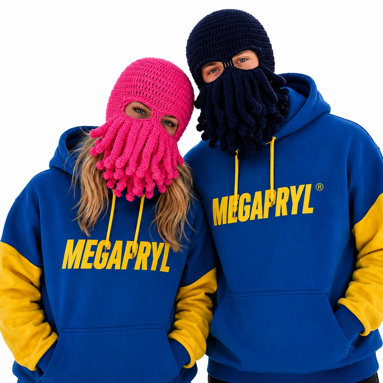 Bläckfiskmössa med Tentakler – Rolig Mask för Cosplay & Fest
