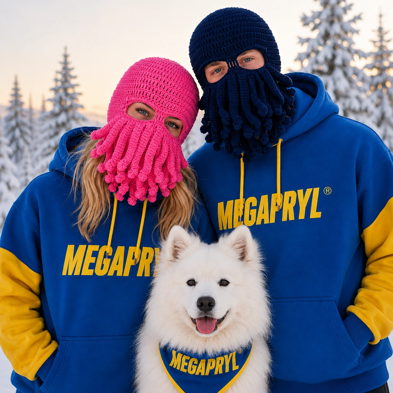 Bläckfiskmössa med Tentakler – Rolig Mask för Cosplay & Fest