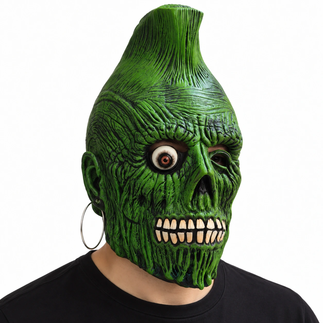 Mask zombie heltäckande grön