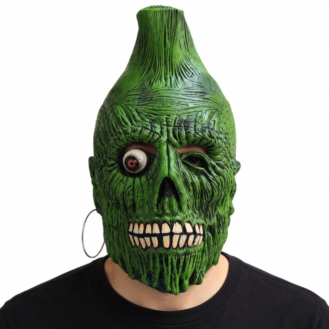 Mask zombie heltäckande grön