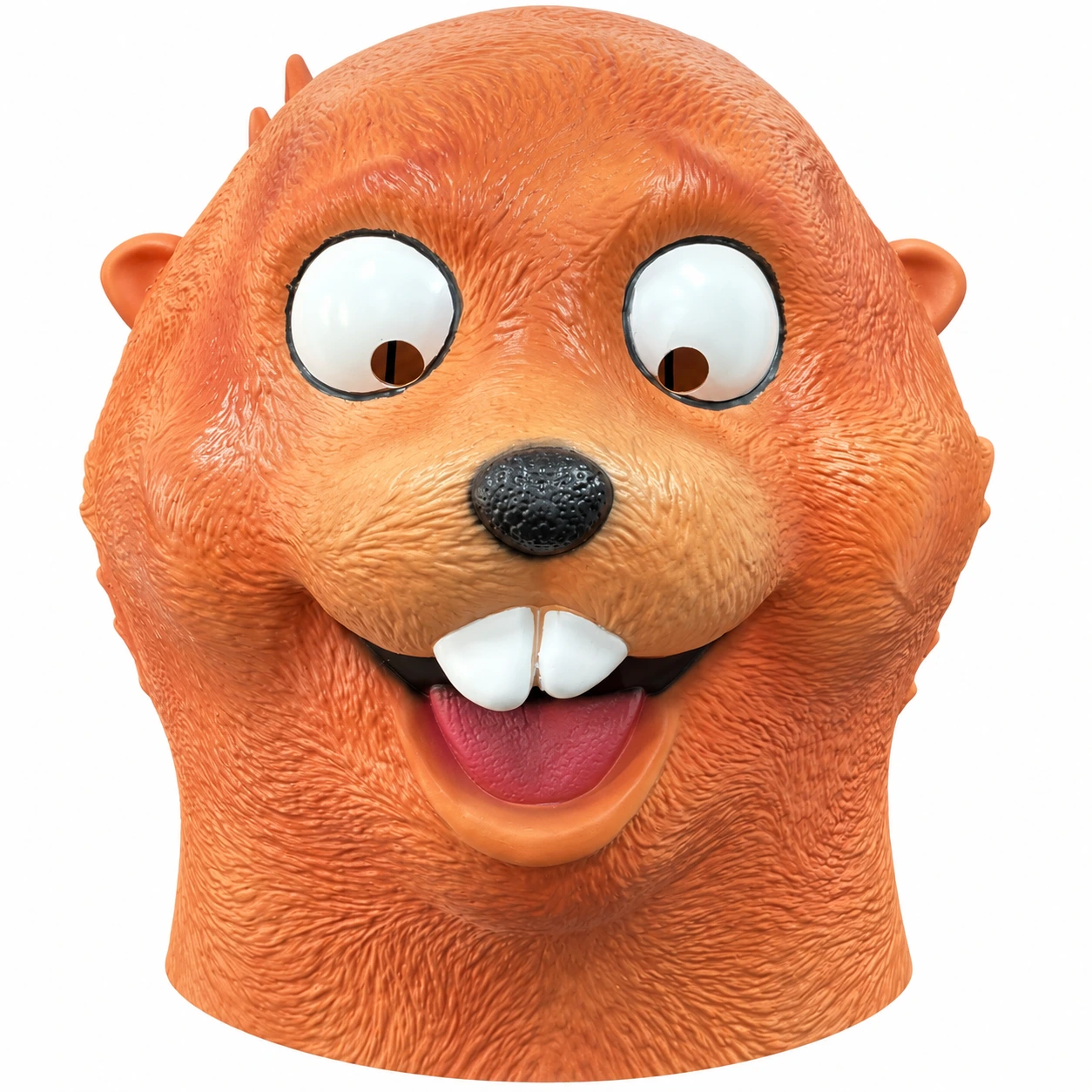 Brun Utter Latexmask med Stora Tänder